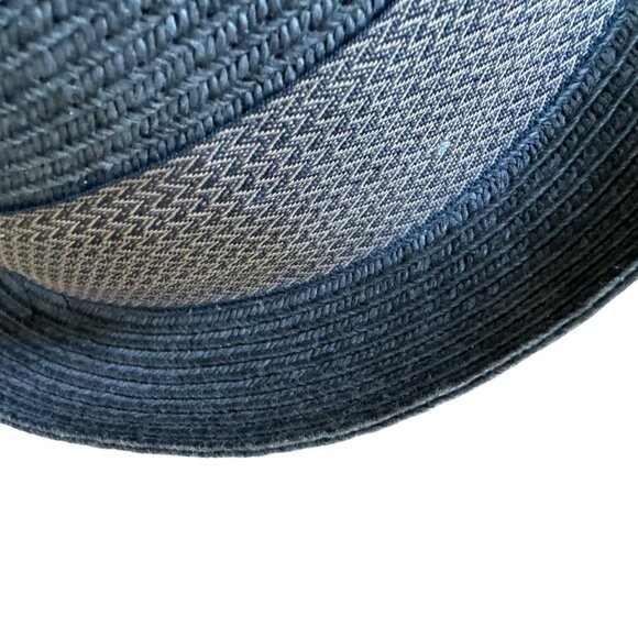 Goorin Bros Sz XL Fedora Cap Hat Banded Black Derby Dapper Retro Paper Clean 22" - Picture 13 of 16